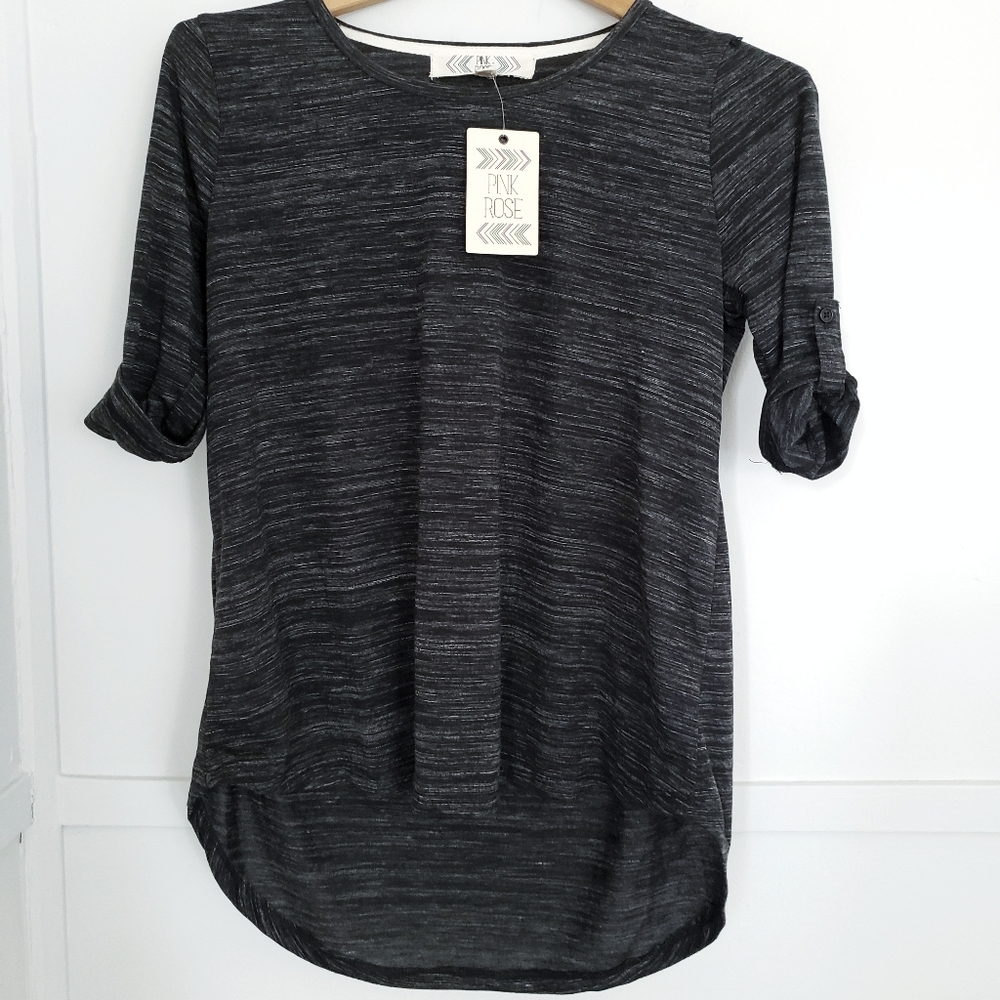 High Low Grey Top
